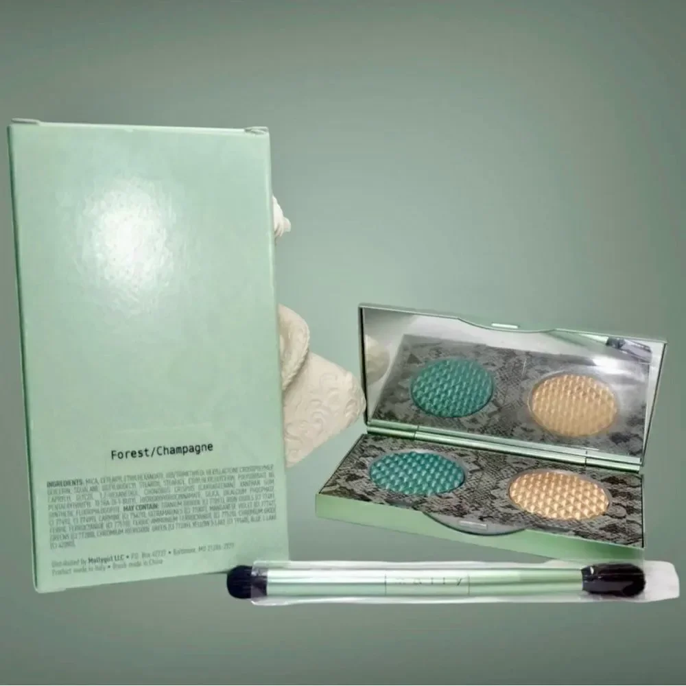 Mally Effortless Airbrush Eyeshadow Duo-Forest/Champagne with Brush (New…